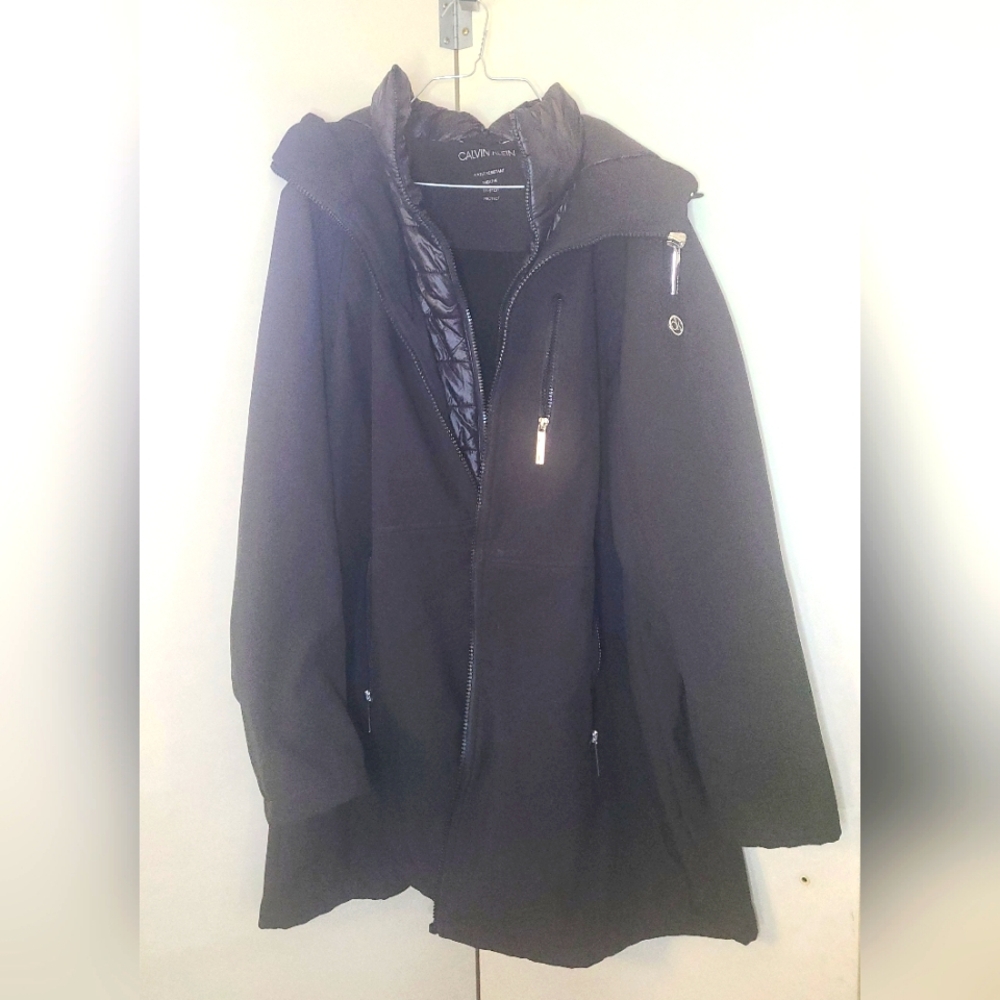 Calvin Klein Black Performance Jacket with Hood Women's 1x